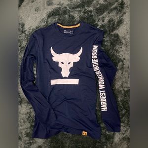 Under Armour Project Rock Long Sleeve Shirt - Blue, Small